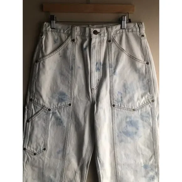 New RE/DONE Women Ultra High Rise Stove Pipe Denim Jeans Size 30